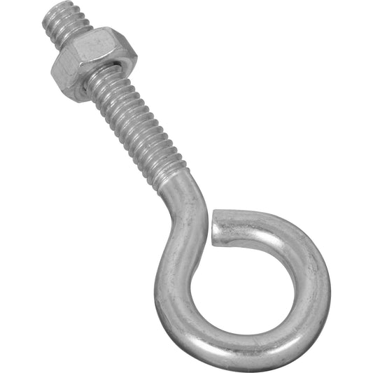 2160BC 1/4" x 2-1/2" Eye Bolt W/Nut - Zinc Plated