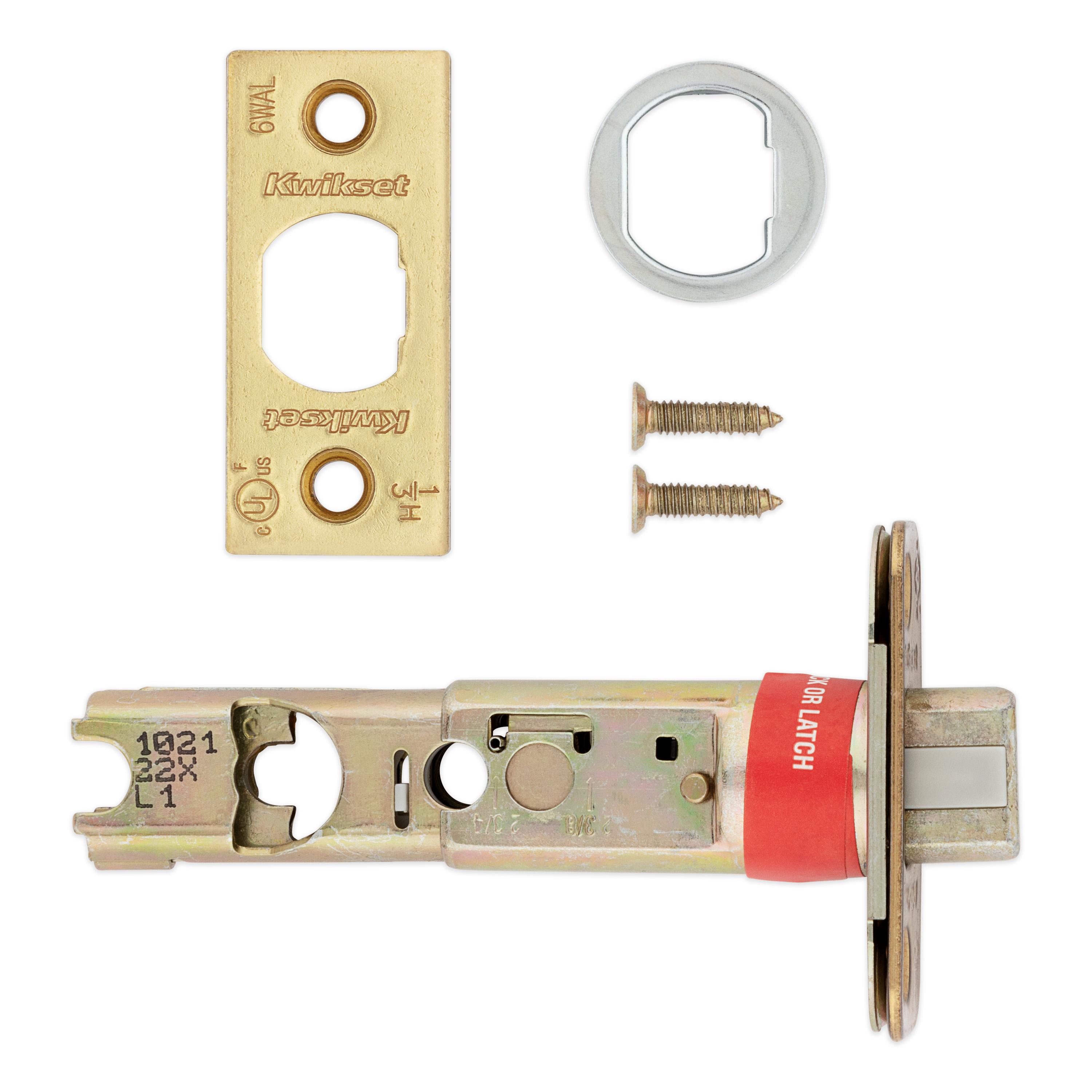 83714-001 6AL Fire Door Rated Plain Latch with Sticker - Polished Brass
