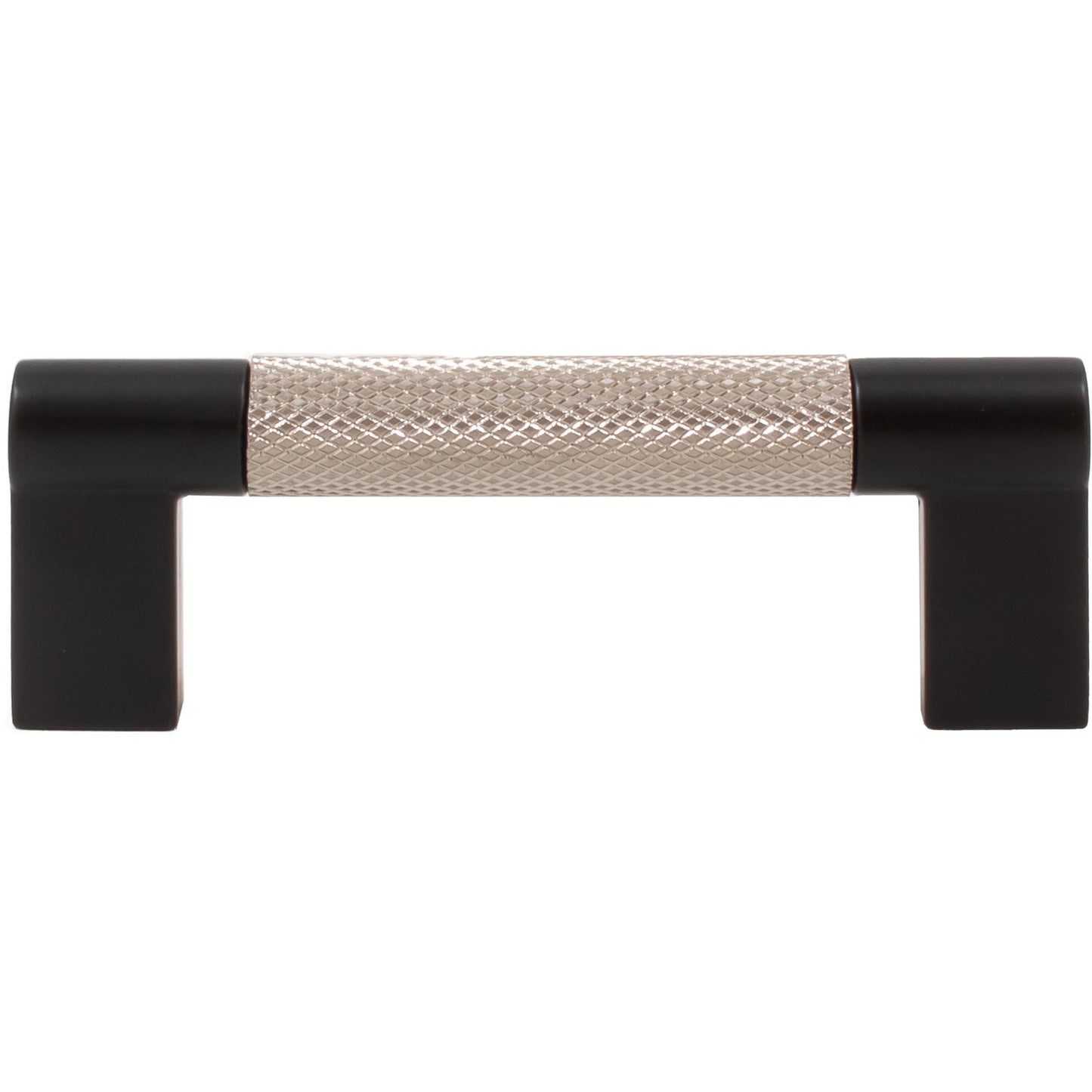 Stone Harbor Hardware Urban Cabinet Pull, 3 Inches, Satin Nickel with Matte Black Ends