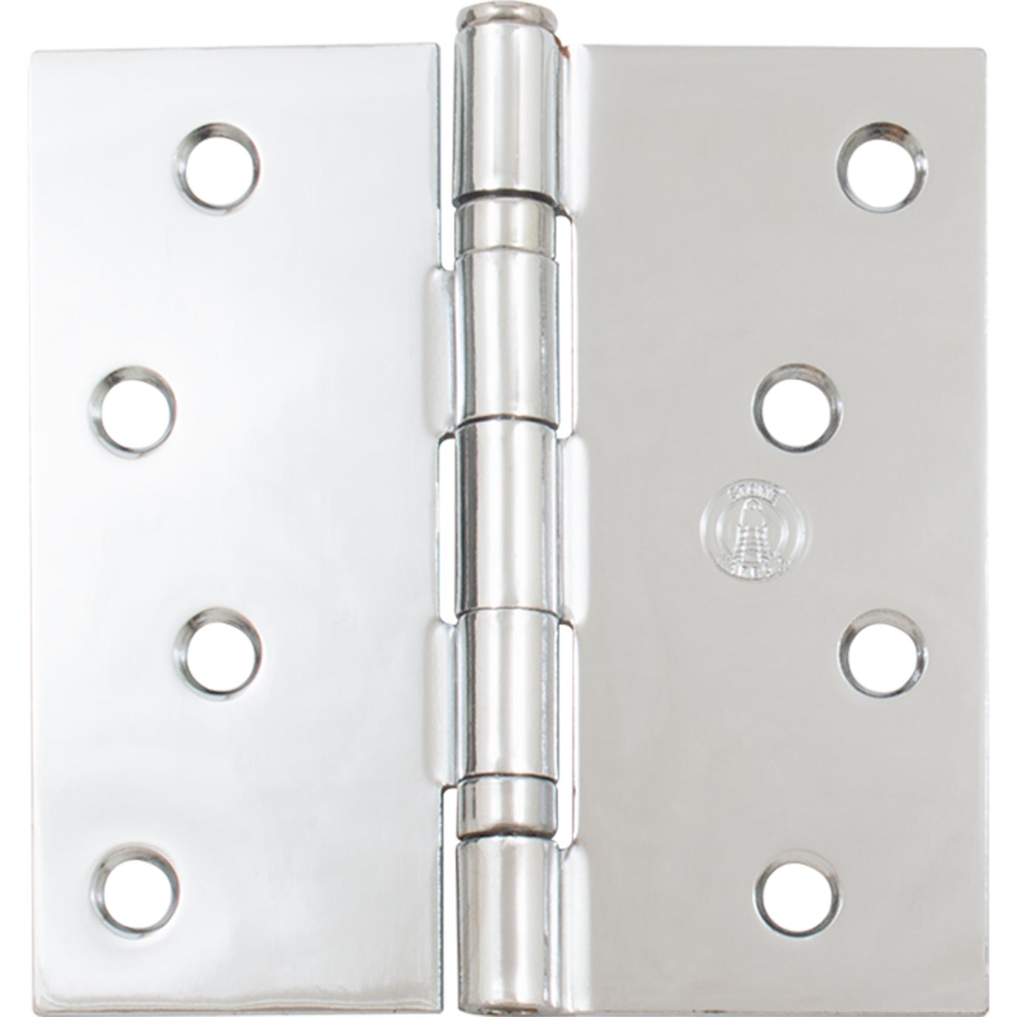 Stone Harbor Hardware 4" Ball-Bearing Door Hinges, Square Corner, Polished Chrome, 3-Pack