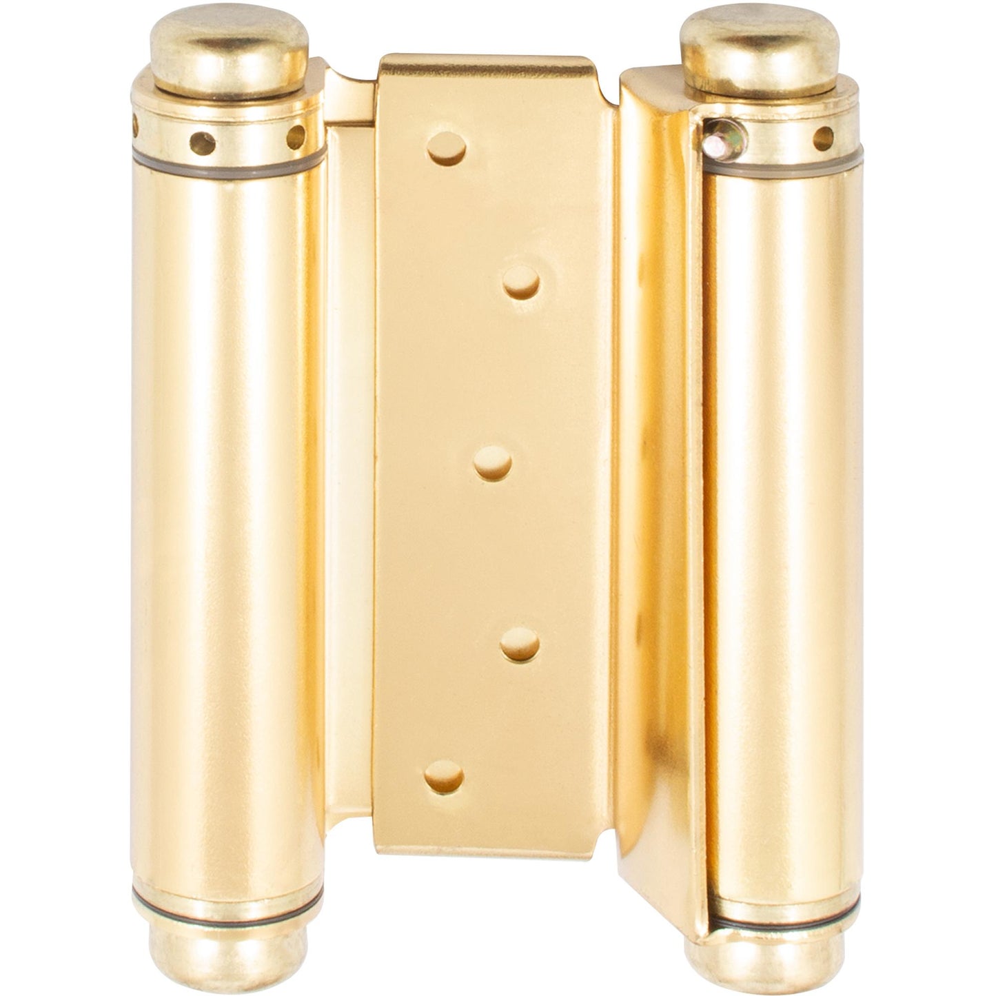 Stone Harbor Hardware Heavy-Duty Double Acting Spring Hinge, 5 Inches, Fits Doors 1-1/8" to 1-3/8" Thick, 1-Pack, Polished Brass