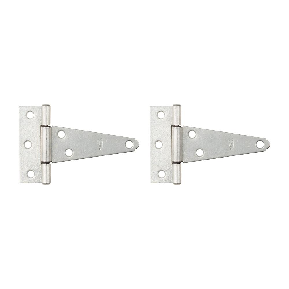National Hardware - V286 4" XHD T-Hinge 2/pk - Galvanized
