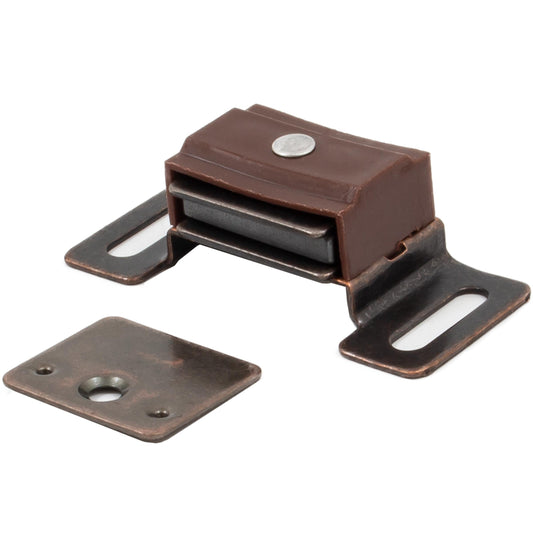Stone Harbor Hardware Magnetic Catch, Single Magnet, Dark Brown