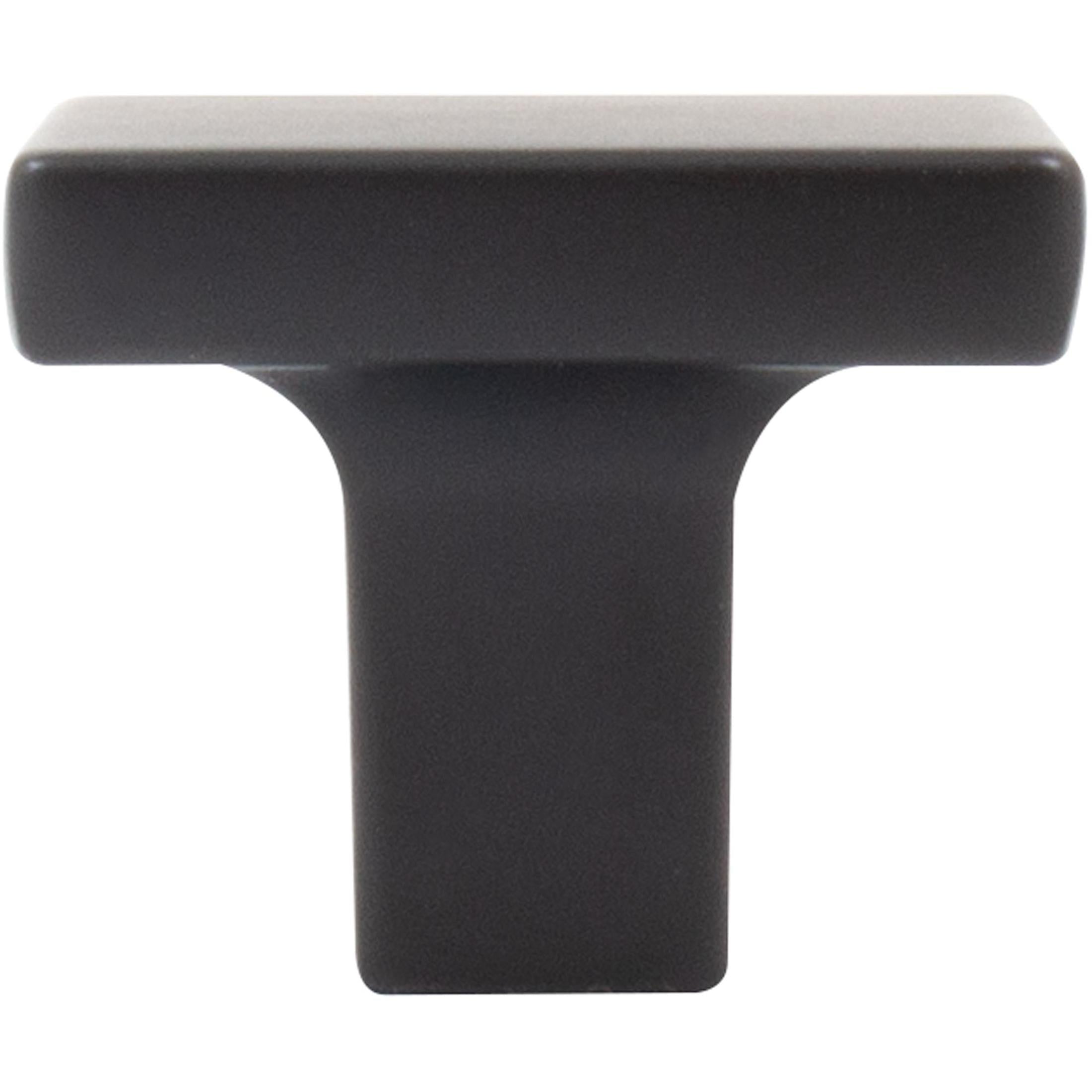 Contemporary Square Cabinet Knob, 1-1/8 Inches, Zinc Base Material