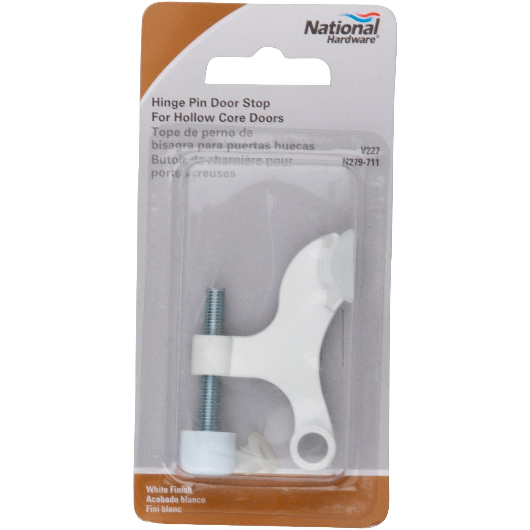 National Hardware - V227 Hinge Pin Door Stop - White