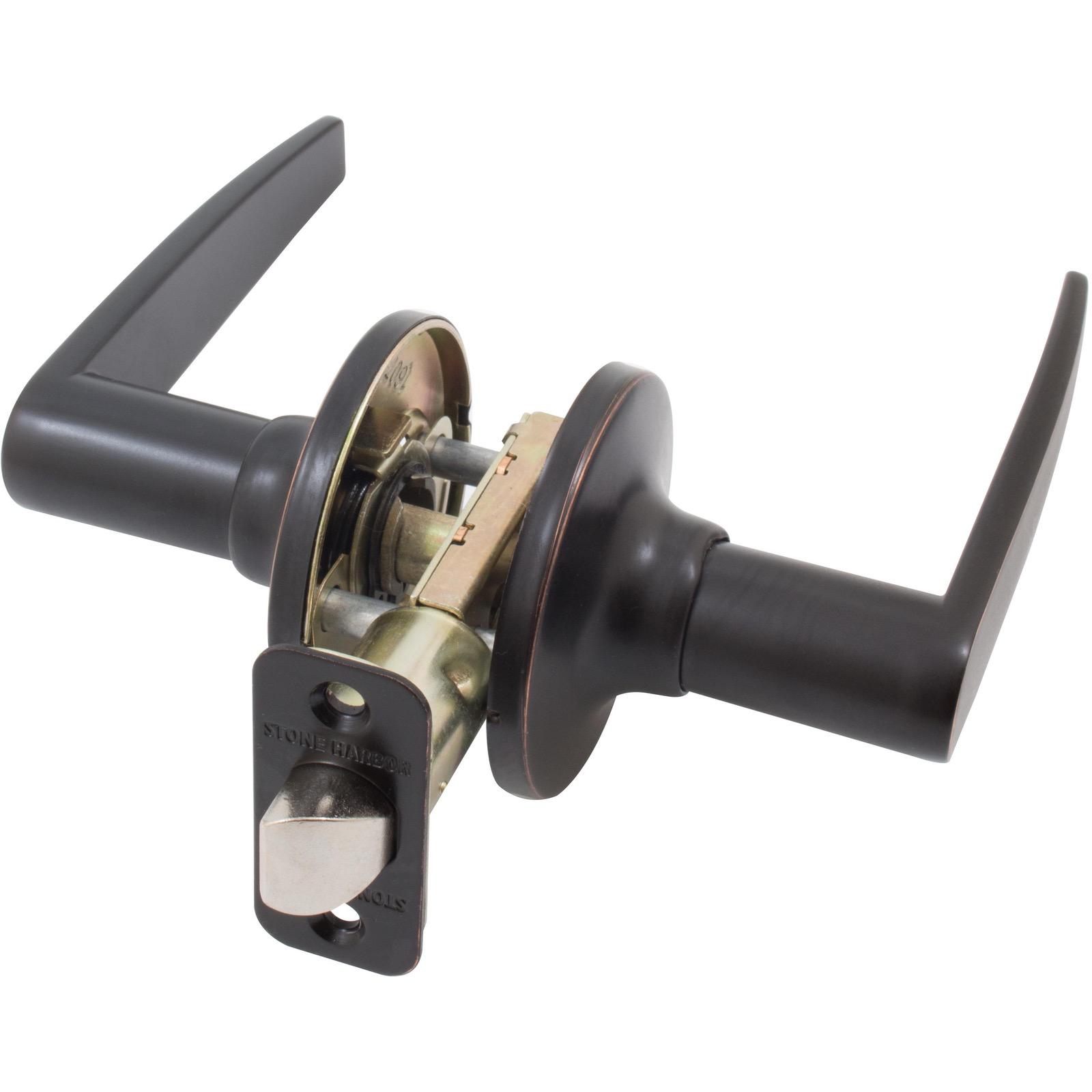 Stone Harbor Hardware Tucson Door Lever, Passage (Hall/Closet) Latch, Vintage Bronze