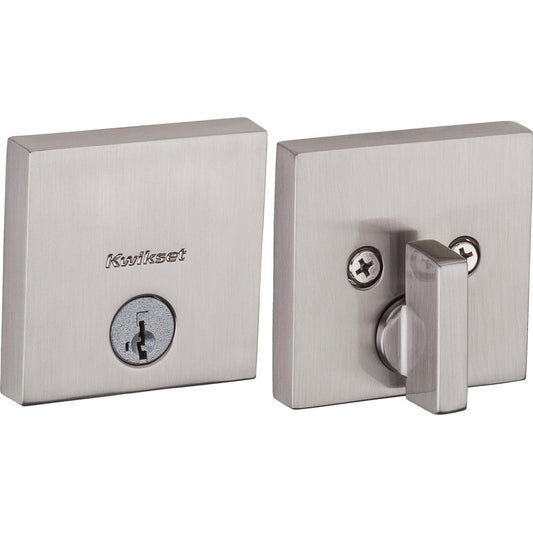258 SQT 15 SMT CP K4 Downtown 1-Cyl Deadbolt - Satin Nickel