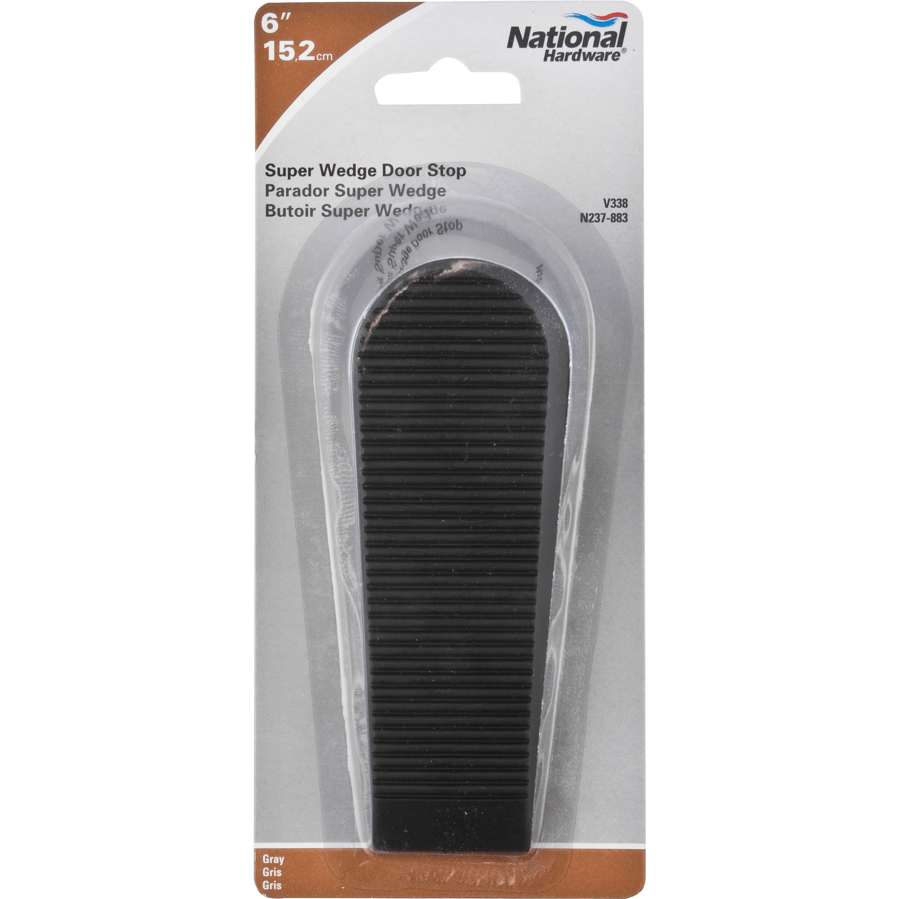 National Hardware - V338 6” Super Wedge Door Stop - Gray