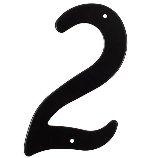 Stone Harbor Hardware Smooth House Number, #2, 4 Inches, Matte Black