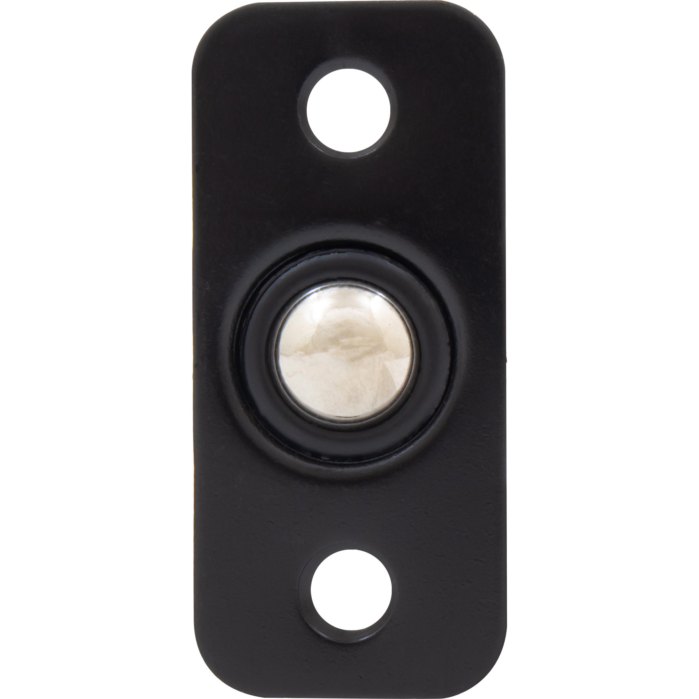 Stone Harbor Hardware Round Corner Dual Adjust Ball Catch, Matte Black