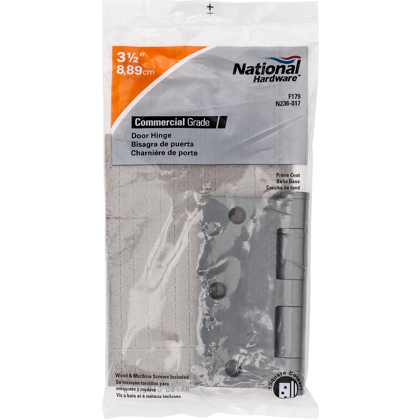 National Hardware - F179 3.5" X 3.5" Hinge - Prime Coat