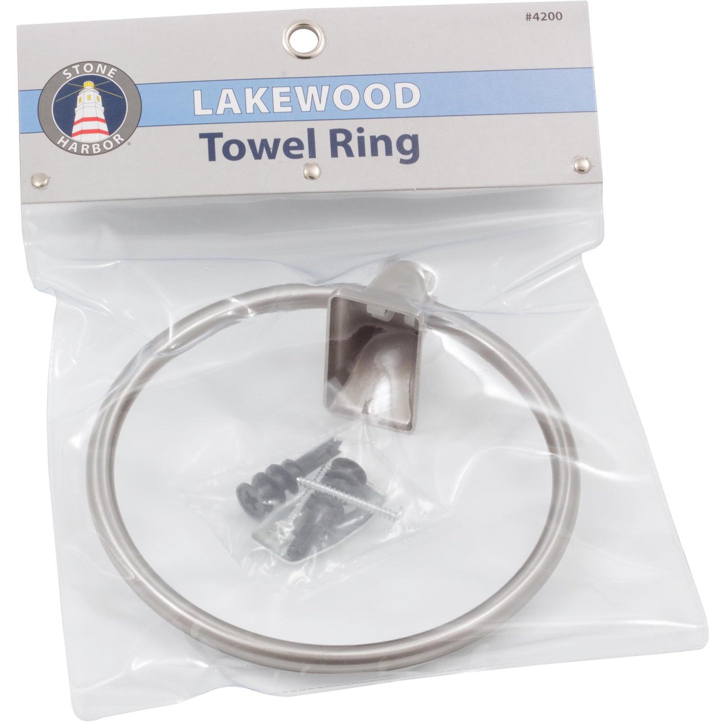 Stone Harbor Hardware Lakewood Towel Ring, Satin Nickel
