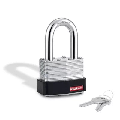 Kwikset 2" Laminated Padlock KA with 1-1/2" Shackle, 2-Pack