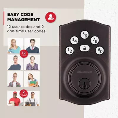 240 TRL 11P RBP 4AL RCS Traditional Powerbolt 240 Keypad Deadbolt - Venetian Bronze