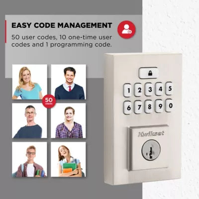 260 CNT 15 SMT RBP RCALFD Contemporary SmartCode Keypad Deadbolt - Satin Nickel