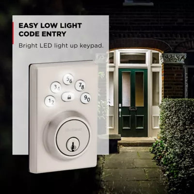 240 CNT 15 RBP 4AL RCS Contemporary Powerbolt 240 Keypad Deadbolt - Satin Nickel
