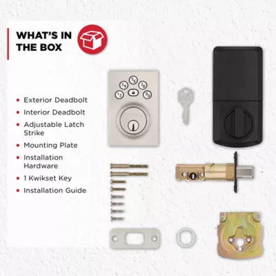 240 CNT 15 RBP 4AL RCS Contemporary Powerbolt 240 Keypad Deadbolt - Satin Nickel