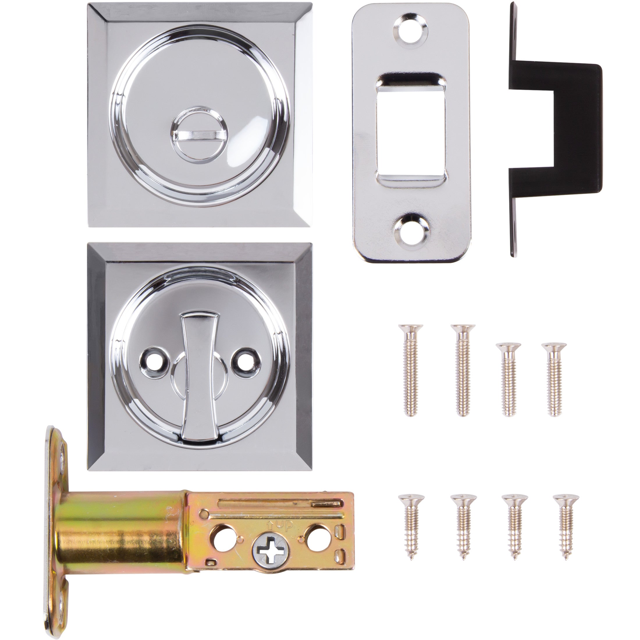 Contemporary Square Pocket Door Lock Privacy