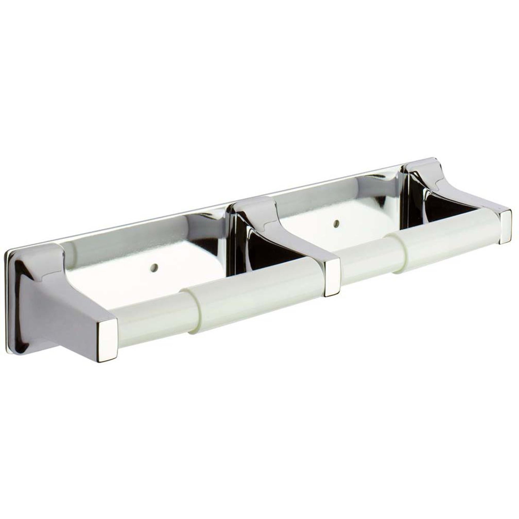 Sunrise Twin Paper Holder, Polished Chrome